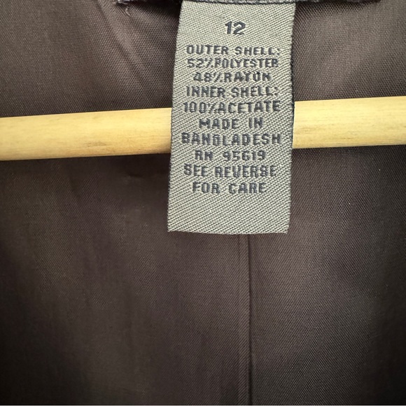 Vintage John Paul Richard Check Plaid Blazer Coat Size 12 - Picture 3 of 10